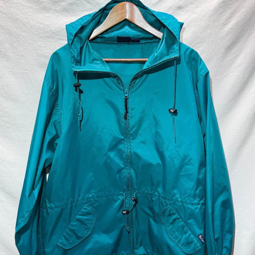 Vintage Woolrich Rugged Outdoors Teal Packable windbreaker Womens Large